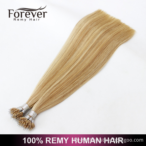 2016 Forever new trendy professional christmas hair extension wholesale premium 100 human remy piano nano ring hair extensions